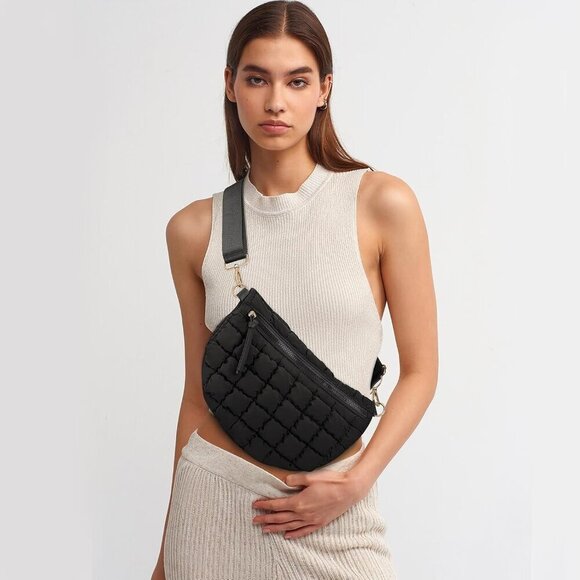 Quilted Nylon Crossbody Bag Womens Puffer Sling Purse Small Roomy Stylish - Picture 2 of 6